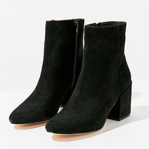 Black Suede J Crew Minimal McKay Booties 7.5